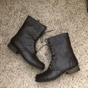 Madden Girl brown combat boots